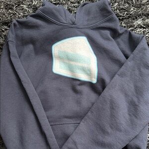 Blue Hoodie with Blue and White Logo